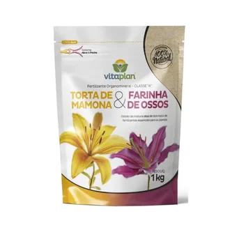 KIT Fertilizante Torta de Mamona + Farinha de Osso Pouch Vitaplan 1 Kg