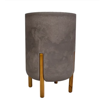 Vaso De Polietileno Cilindrico Decore 34 Com Pézinho Japi